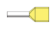 Twin 1.0mm² Cable, Yellow Insulation, 8mm Pin Length