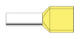 Twin 6mm² Cable, Yellow Insulation, 14mm Pin Length