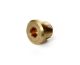 M25 Brass ATEX Stop Plug, Lipped Dome Head with Allen Key Slot