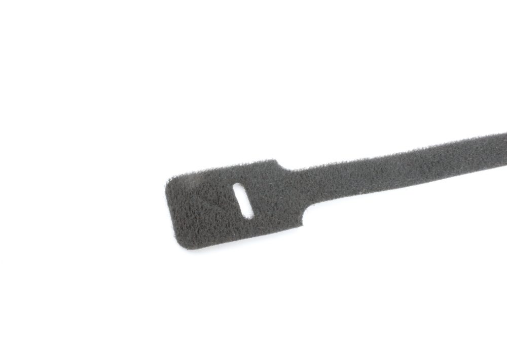 225mm Long, 13mm Wide, Black Hook and Loop Cable Ties - Termination  Technology Ltd