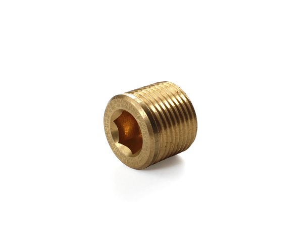 M50 Brass ATEX Stop Plug, Lipless Round Head with Allen Key Slot