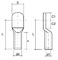 16MM² ALUMINIUM LUG BLANK 18MM WIDE PALM