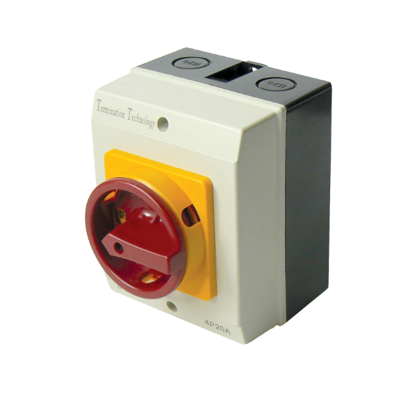 Smaller Bodied 20A 4 Pole Rotary Isolator, AC Current